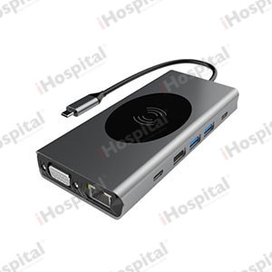 USB-C 13-in-1 Docking Station – HDMI 4K, VGA, Wireless Charging, PD 100W