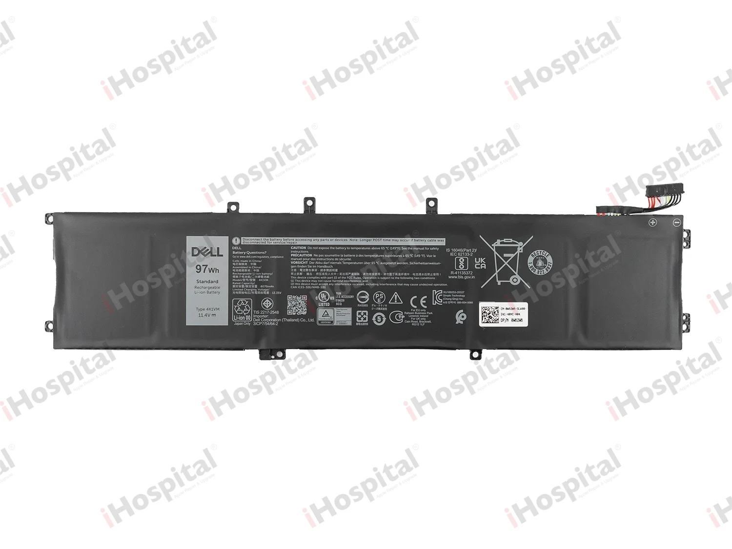 Original Battery 4K1VM for Dell Inspiron 7500-7700 | 11.4V 97Wh
