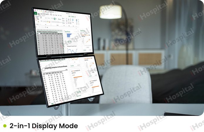 Dual Foldable Portable X360 Screen 2*15.6" = 31.2"