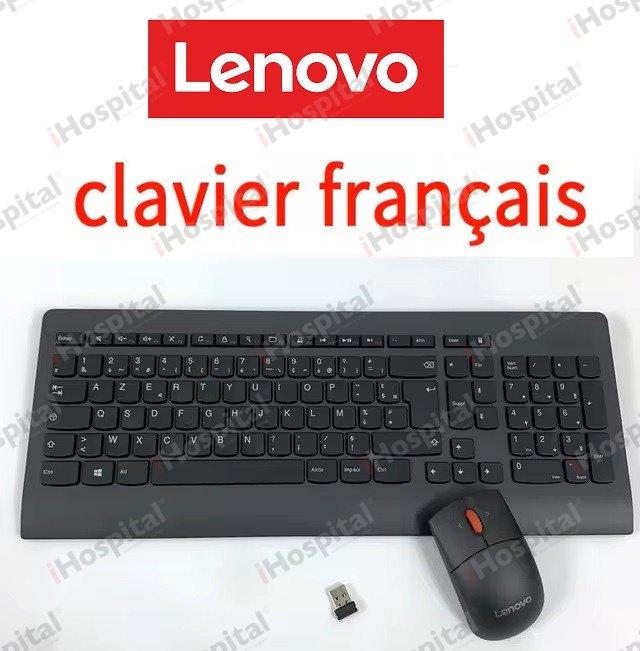 Lenovo ThinkCentre Ultraslim Plus Wireless Keyboard & Mouse Combo – Arabic/French