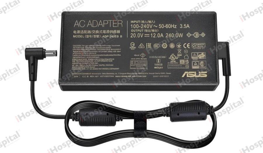 Original ASUS 240W Laptop Charger 20V 12A – 6.0×3.7mm (0A001-00970000)