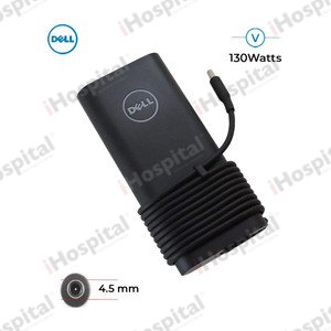Original Dell 130W Laptop Charger 19.5V 6.67A – 4.5×3.0mm Small Pin Oval (HA130PM130)