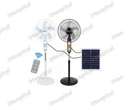 Solar Rechargeable Fan – 25W, 18000mAh Battery
