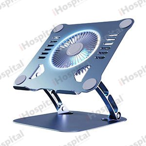 Laptop Stand V5.0 (T628) – Aluminium, Single Fan, Blue Light