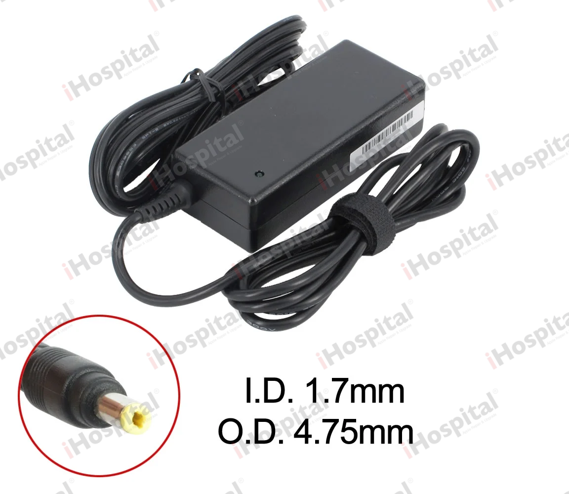 Replacement HP 65W Laptop Charger 18.5V 3.5A – 4.75×1.7mm Yellow Pin (PA1650-02H)