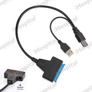 SATA 2.5", 3.5" To Dual USB Type-A With Power Port