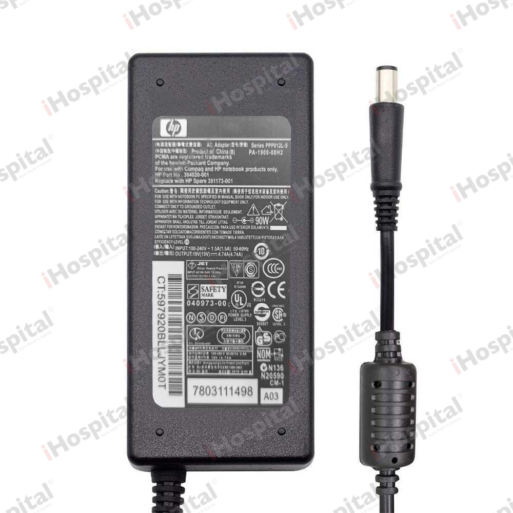 Replacement HP 90W Laptop Charger 19V 4.74A – 7.4×5.0mm (384020-001)