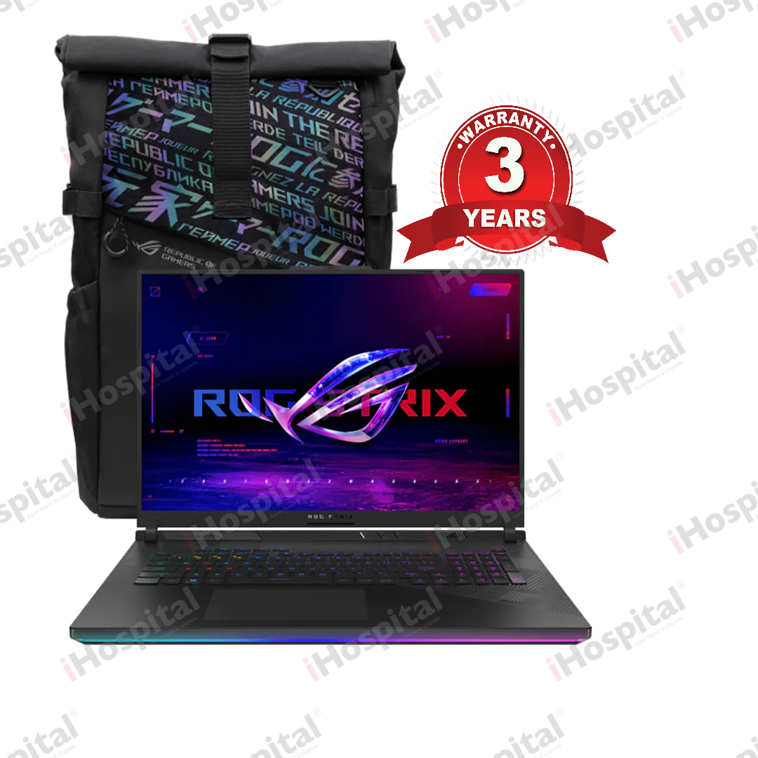 ASUS ROG Strix G814JIR-N6136 (2024) I9 14900HX 32GB RAM DDR5 1TB NVMe En/Ar 18" WQXGA 240Hz RTX4070 8GB DOS with ASUS ROG Backpack 3 Years Warranty