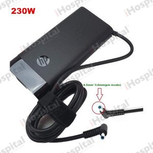 Original HP 230W Laptop Charger 19.5V 11.8A – 4.5×3.0mm Oval Blue Pin (TPN-DA12)