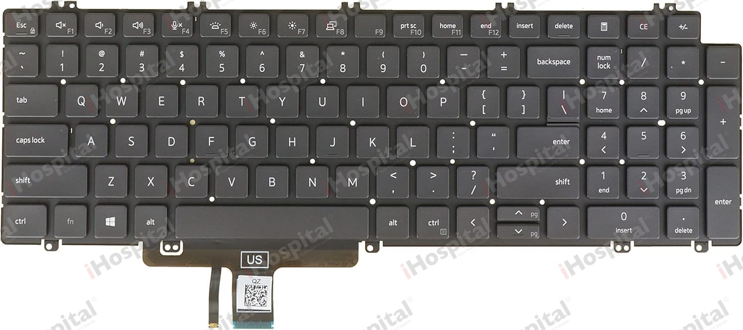 Original Keyboard for Dell Latitude 5520/5521/5530, Precision 3560/3561 (N7N16) – US, Backlit