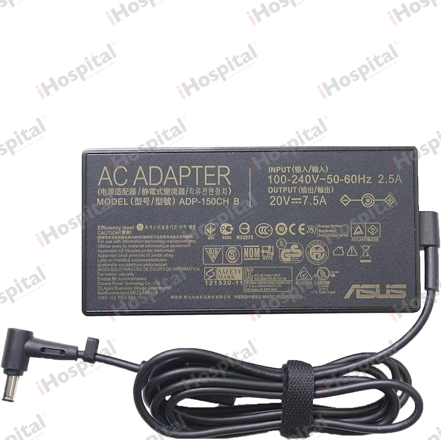 Original ASUS 150W Laptop Charger 20V 7.5A – 6.0×3.7mm (ADP-150CH B)