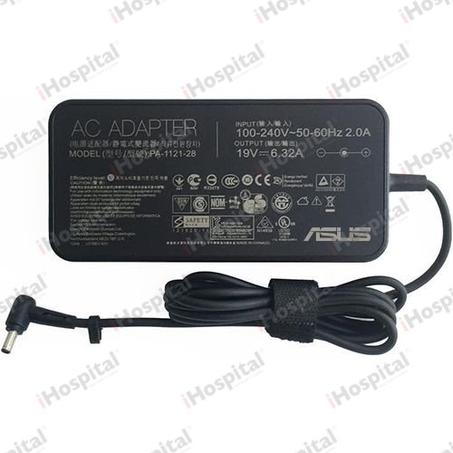 Original ASUS 120W Laptop Charger 19V 6.32A – 4.5×3.0mm Plug (B 1 GW35701GG)