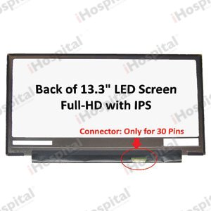 Replacement 13.3 Inches FHD LCD Screen N133HCE-GP1 (30-Pin, No Brackets)