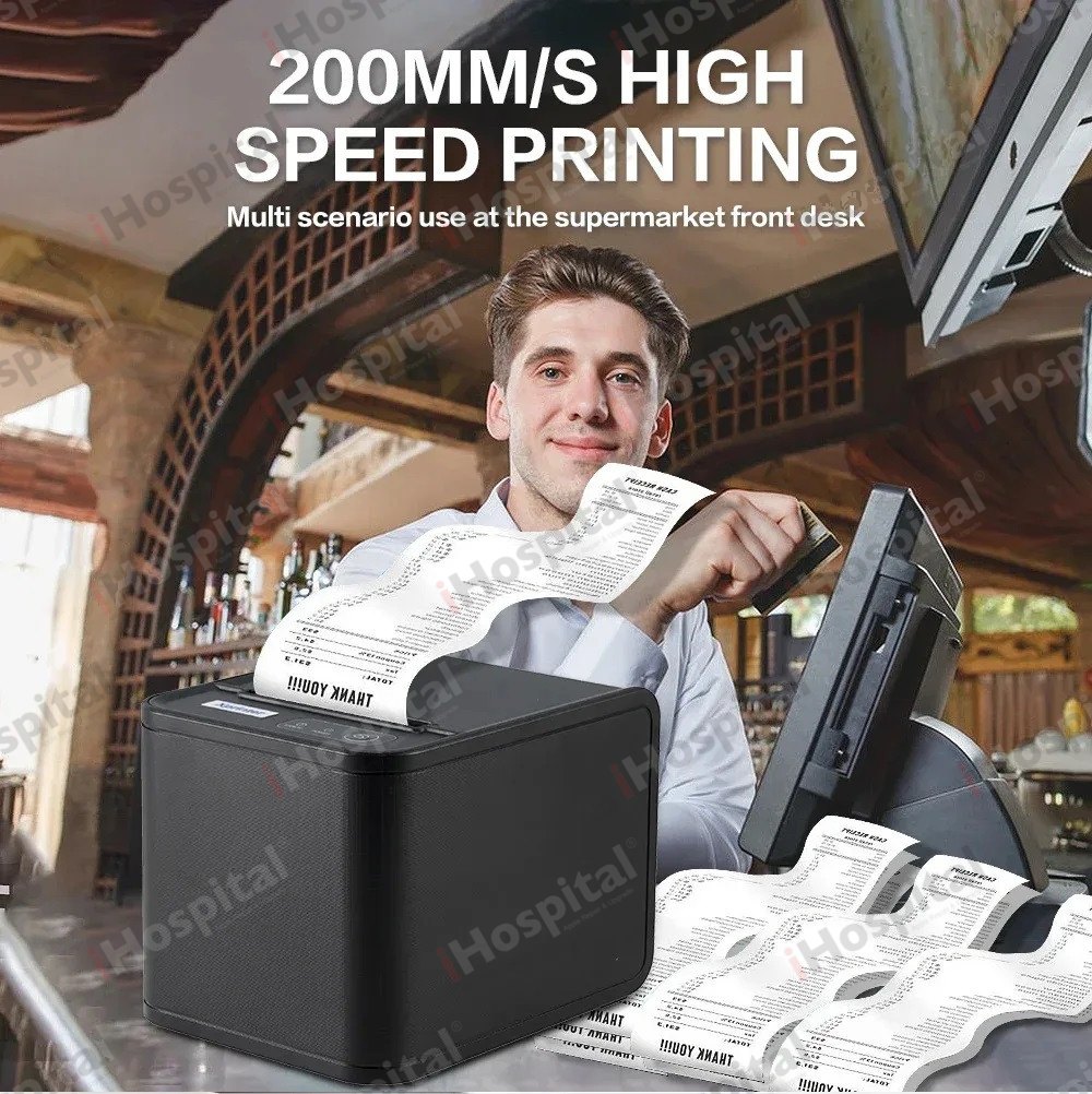 Xprinter XP80T POS Receipt Printer – 80mm, Auto Cutter, Portable
