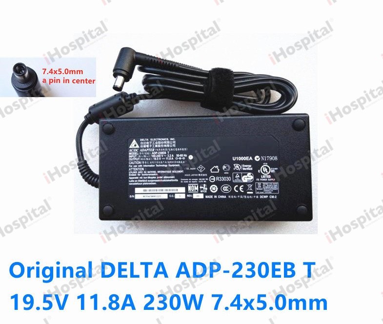 Original MSI Delta 230W Laptop Charger 19.5V 11.8A – 7.4×5.0mm (ADP-230EB T)