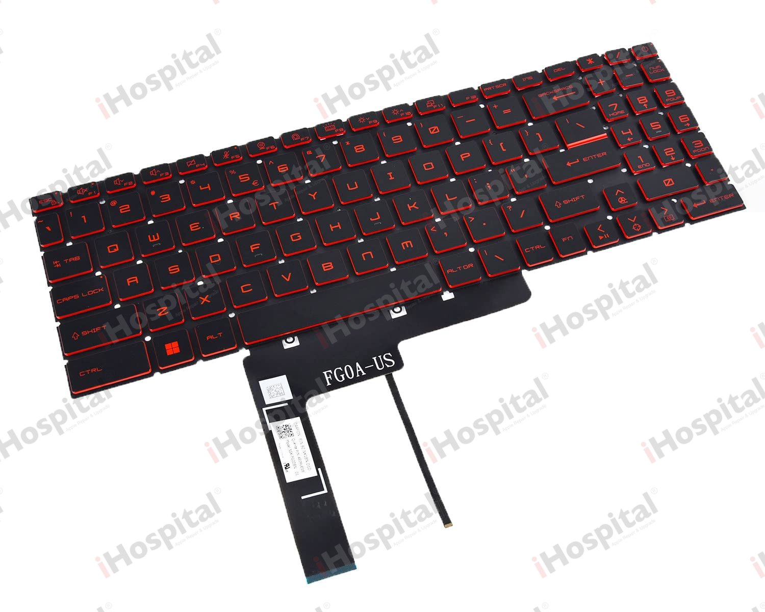 Keyboard for MSI Katana GF66 / Crosshair 15 – US, Red Backlit