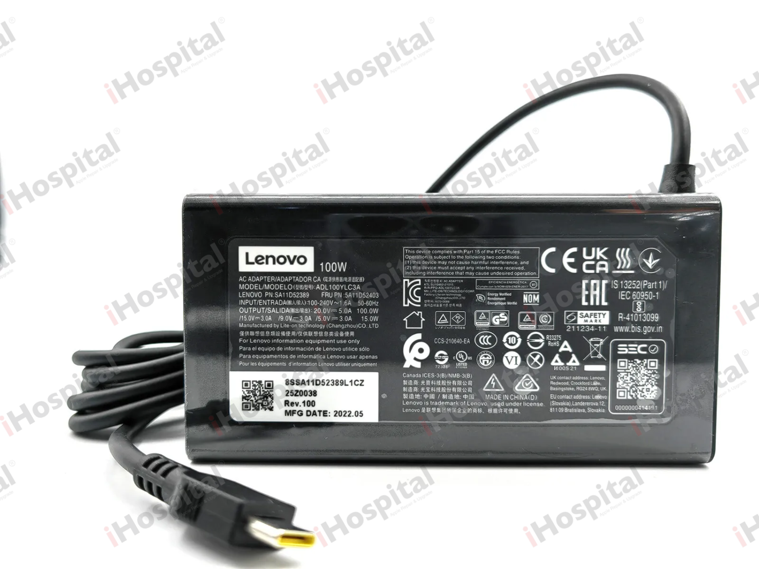Original Lenovo 100W USB-C Laptop Charger 20V 5A (ADL100YLC3A)