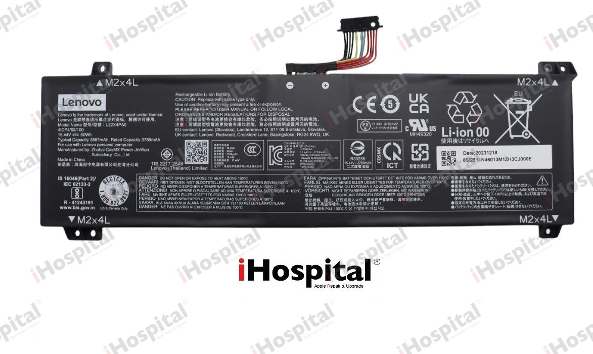 Original Battery L22D4PA0 / L22X4PA0 / L22M4PA0 for Lenovo Legion Slim 5 16APH8 (Type-A) | 15.44V 60Wh