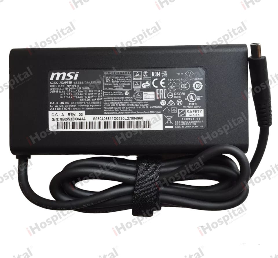 Original MSI 90W USB-C Laptop Charger 20V 4.5A (ADP-90FE D)