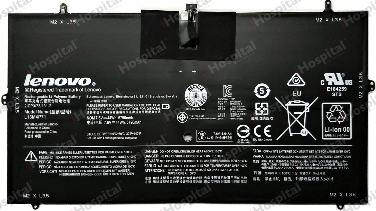 Original Battery L14S4P71 for Lenovo Yoga 3 Pro 1370 | 44Wh