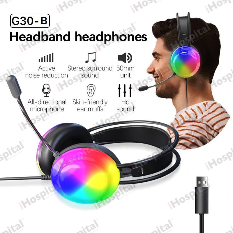 Lenovo ThinkPlus G30-B Gaming Headset – RGB, 7.1 Surround, USB
