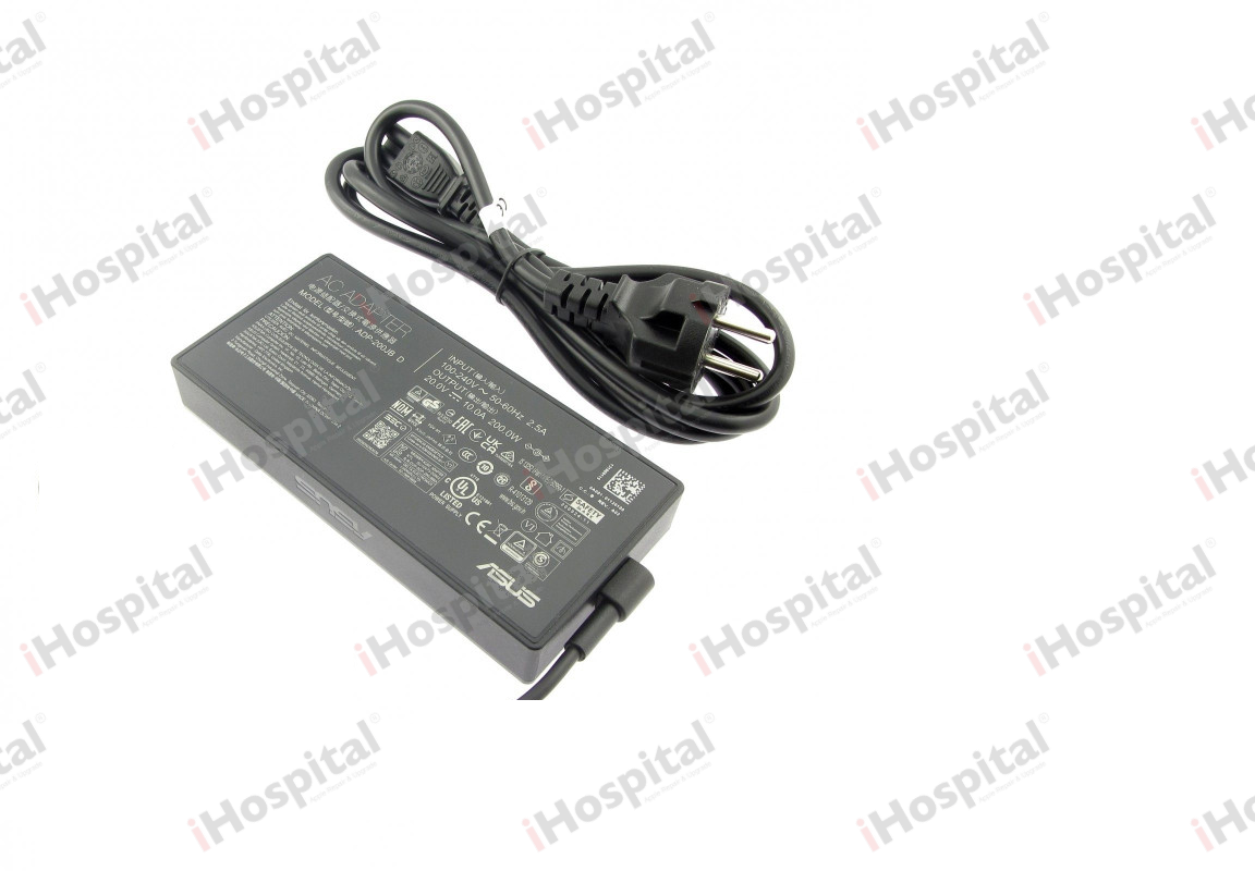 Original ASUS 200W Laptop Charger 20V 10A – 6.0×3.5mm Small Pin (0A001-00392300)