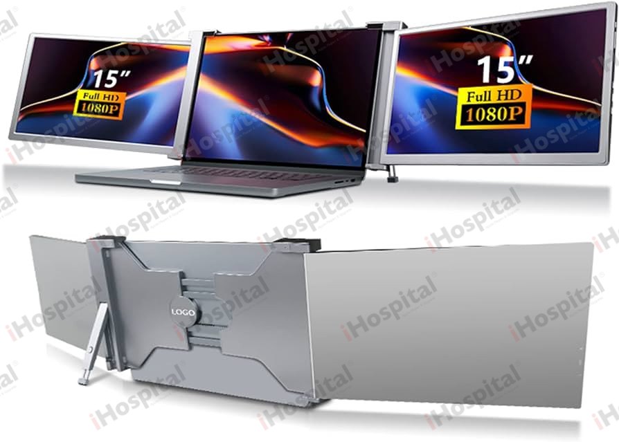 Portable Extended Triple Screen for Laptop IPS 15.6" IPS FHD S17
