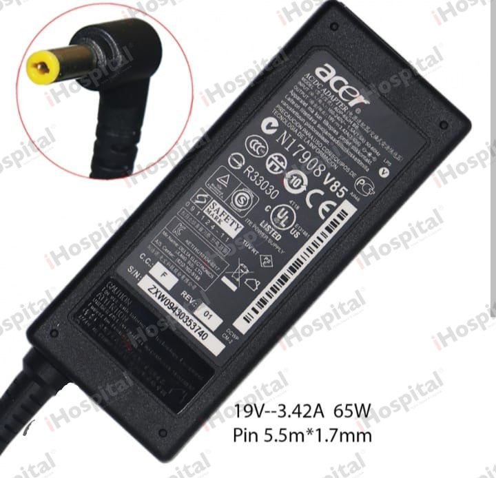 Replacement Acer 65W Laptop Charger 19V 3.42A – 5.5×1.7mm (PA-1650-02)
