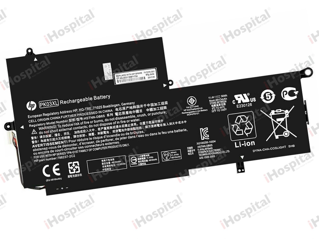 Original Battery PK03XL for HP Specter G1 G2 | 56Wh