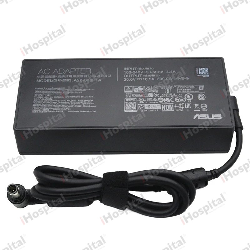 Original ASUS 330W Laptop Charger 20V 16.5A – 6.0×3.7mm (A22-330P1A)