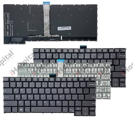 Lenovo ThinkBook 14 G7 Laptop Keyboard – Arabic/English Layout (QWERTY) Grey with Backlight