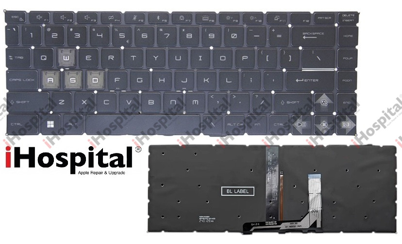 KEYBOARD MSI THIN A15 B7V B12U WITH BACKLIGHT