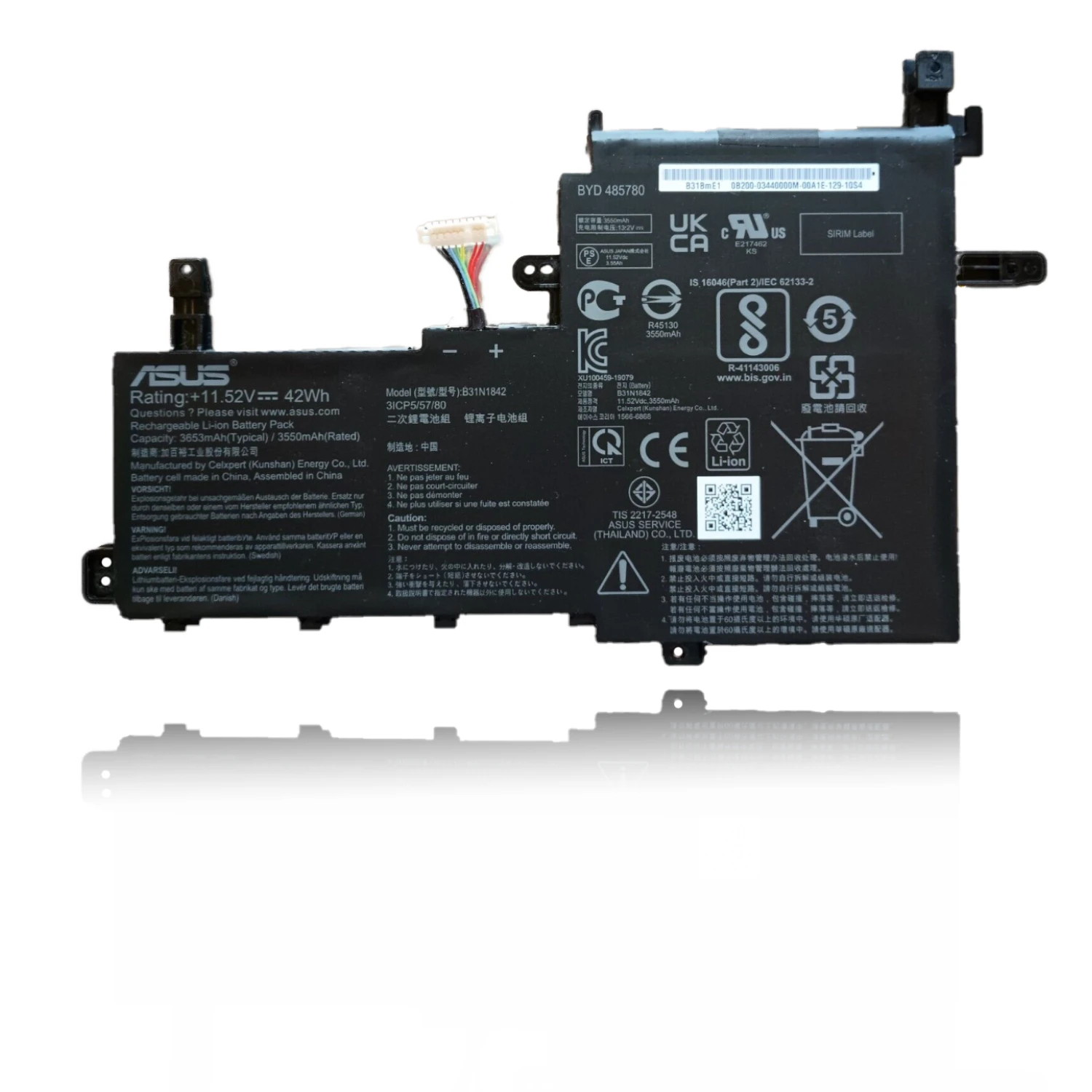 BATTERY ASUS VIVOBOOK S15 S531FL B31N1842 ORIGINAL 11.52V 42Wh/3653mAh