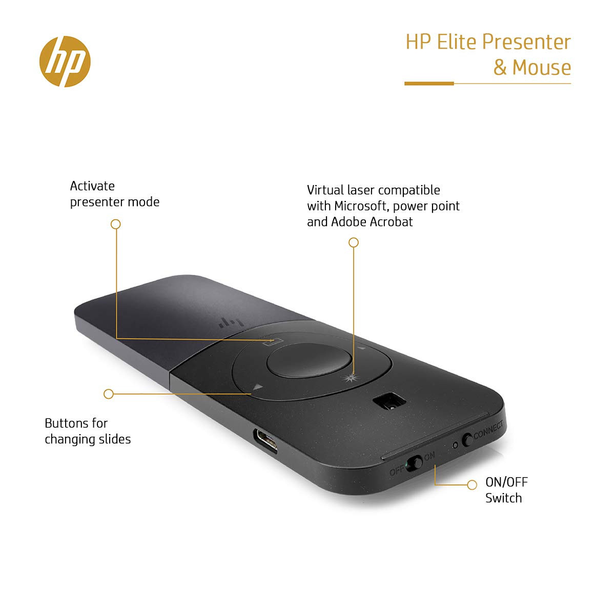 HP ELITE PRESENTER MOUSE 2CE30AA#UUF