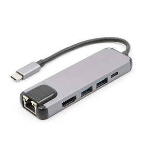 TYPE-C 5 IN1 LAN+HDMI+ 2 PORTS USB 3.0+ TYPE-C