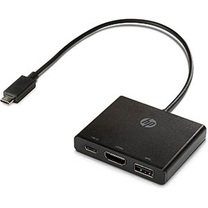 HP USB-C TO MULTI-PORT HUB 3IN1 CONVERTER 918965-001 ORIGINAL