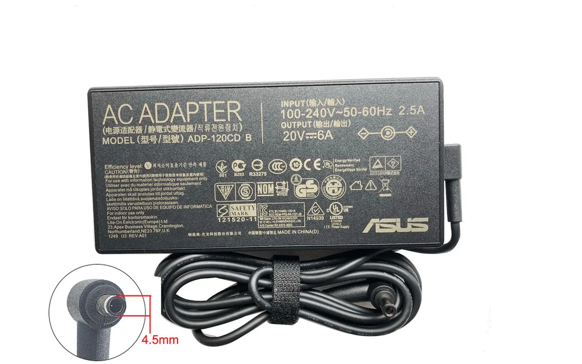 ADAPTER ASUS 20V 6A 120W 4.5*3.0MM ADP-120CD B ORIGINAL