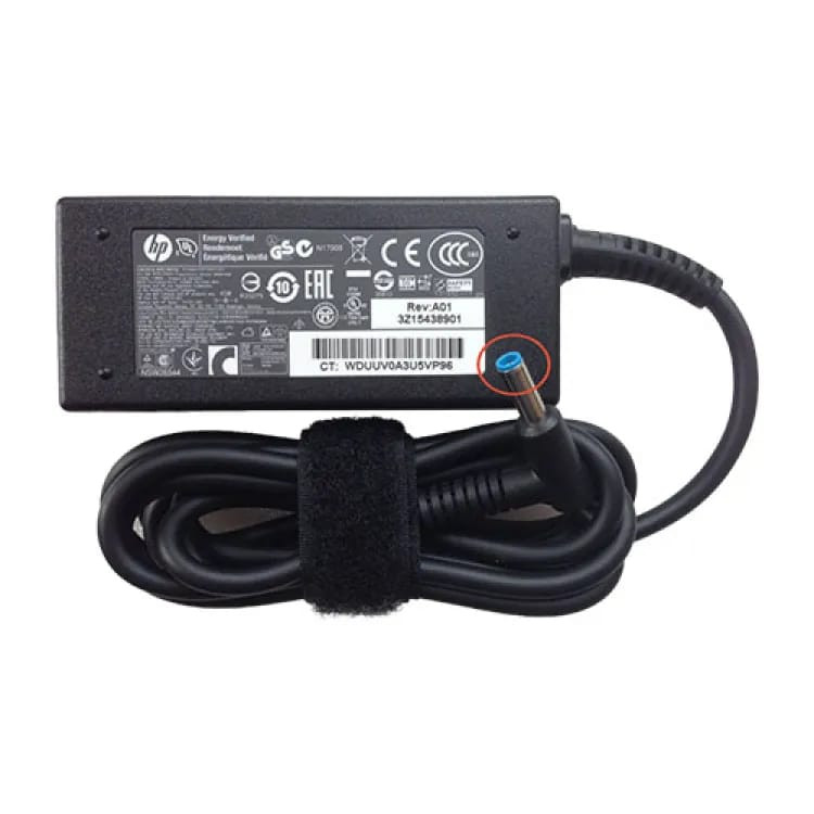 ADAPTER HP 19.5V 3.3A 65W 4.5*3.0MM BLUE  PIN 709985-003 ORIGINAL