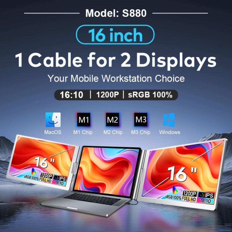 TRIPLE SCREEN 16" EXTENDED SCREEN S880