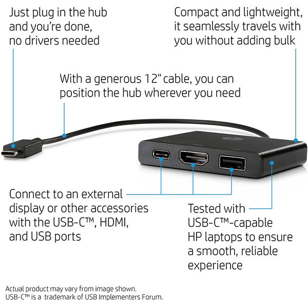 HP USB-C To Multi-Port HUB
