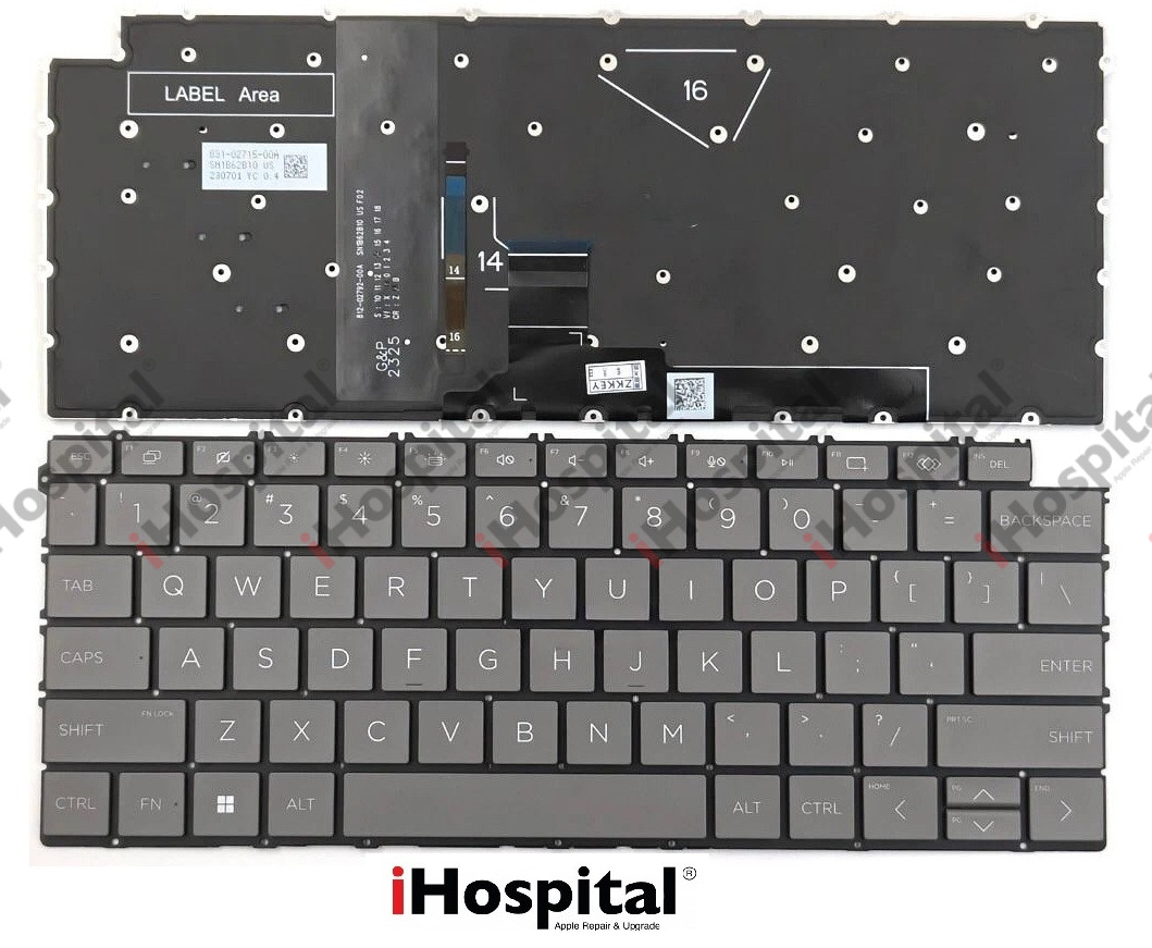 KEYBOARD HP SPECTRE X360 14-EU BROWN WITH BACKLIGHT