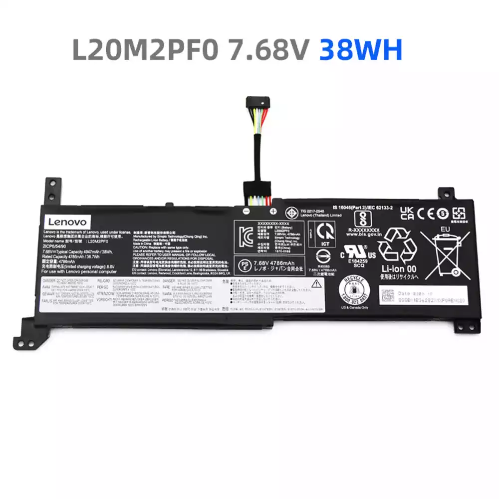 BATTERY LENOVO 7.68V 38WH TYPE-B L20M3PFO ORIGINAL