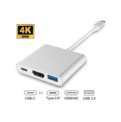 3 in 1 Type-C To HDMI + USB3.0 + USBC