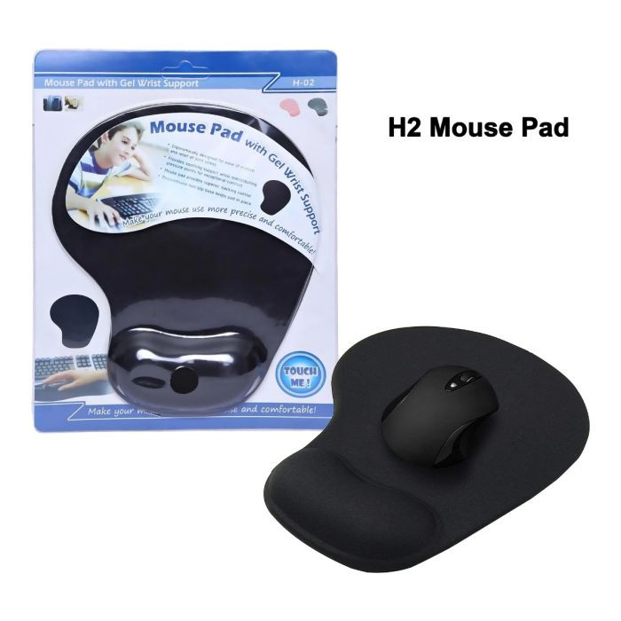 ERGONOMIC WRIST GEL MOUSE PAD BLACK OR BLUE H-02