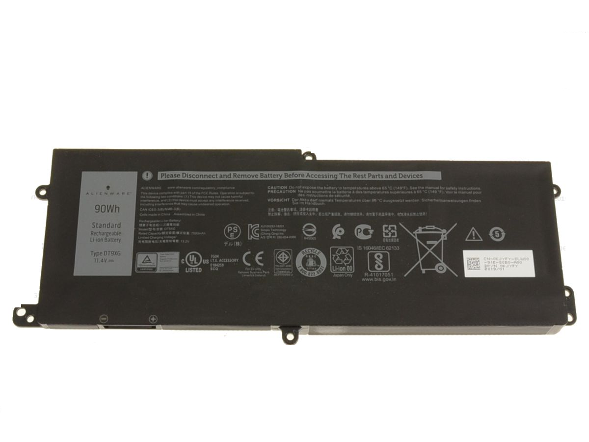 BATTERY DELL  DT9XG ALIENWARE AREA-51M OKJYFY, KJYFY ORIGINAL