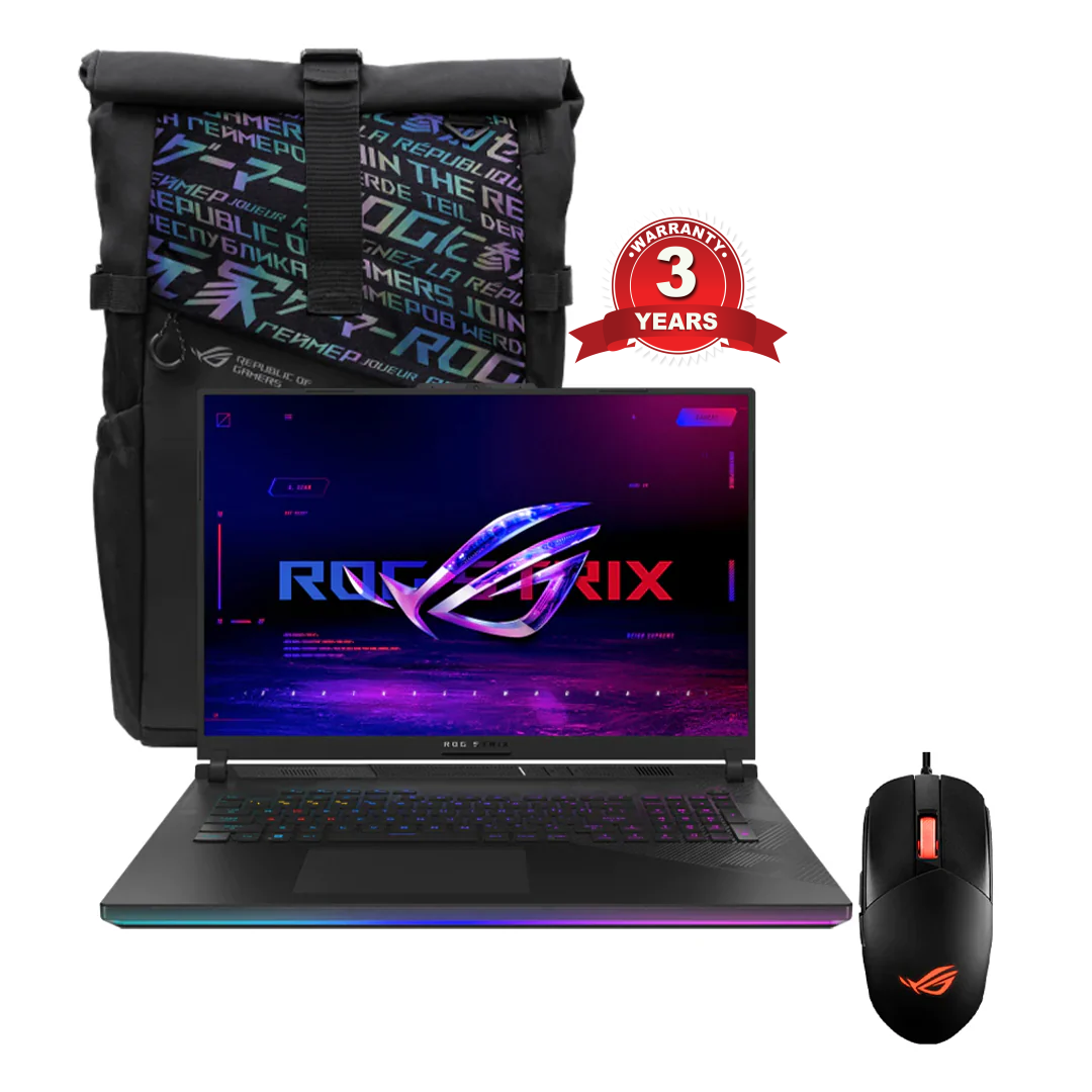 ASUS ROG STRIX G834JZR-N6056 (2024) CPU I9 14900HX 32GB RAM DDR5 1TB NVME 18" WQXGA  240HZ RTX4080 12GB +GAMING ASUS BACKPACK+GAMING ASUS MOUSE WITH 3 YEARS WARRANTY