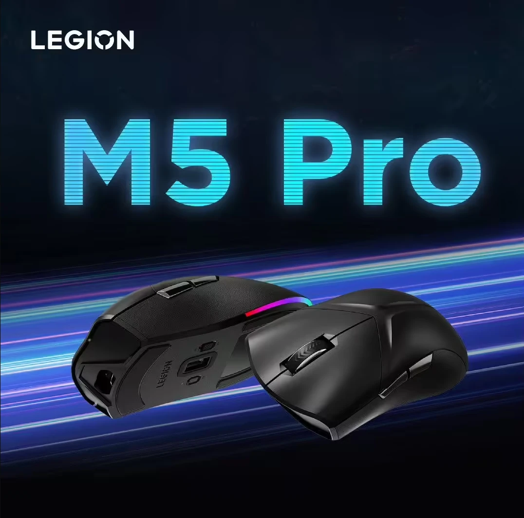 LENOVO LEGION M5 Wireless Gaming Mouse with 8000DPI PAW3325 Gaming Sensor 2.4Ghz+Wired Dual-Mode Connection