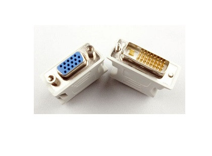 ADAPTER MALE DVI-D TO FEMALE  VGA  (DVI 24+1 PIN)