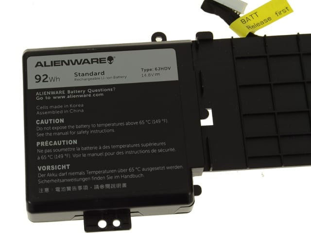 BATTERY ALIENWARE 6JHDV 14.8V 92Wh